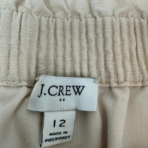 J.Crew Women’s Linen Blend‎ Elastic Waist Skirt Size 12 - Picture 3 of 5